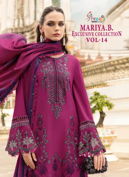Maria B Exclusive Collection Vol 14 By Shree Rayon Pakistani Suits Wholesalers In Surat 